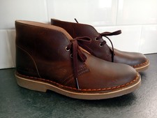 New Clarks Originals UK 4 D Fit Boots Chestnut Leather Women / Older Kids, EU 37