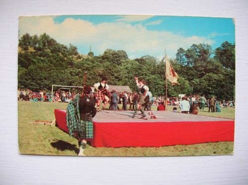 Highland dancers postcard - highland,