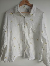 H & M White/lemon Pajamas / LOUNGE / SLEEP WEAR SIZE L / Nightmare