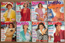 8x VINTAGE Burda MODEN Magazines sewing/knitting patterns from 1991 in English
