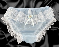 Baby Blue Frilly Sissy Sheer