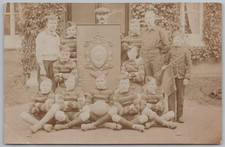 FOOTBALL Weybridge/Bisley/Maybury Area Boys Brigade Team RP Postcard