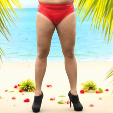 Women’s PVC Shiny High Waisted Knicker Shorts Clubwear Lingerie Bottoms S–XXL