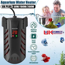 Aquarium Water Heater Aqua Fish Tank Thermosafe LCD Digital Submersible 100/200W