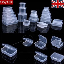 Mini Square Clear Plastic Small Box Jewelry Storage Container Beads Case Box