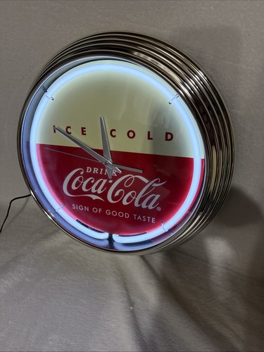Coca cola neon wall clock - coca-cola,