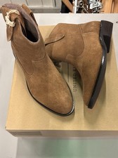 Fat Face ankle boots size 4 Pixie cowboy tan brown suede