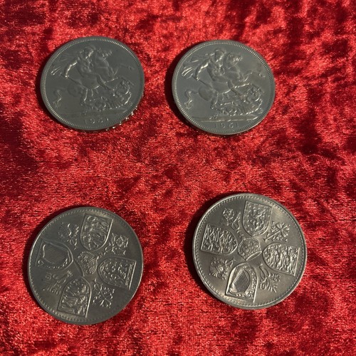 Old five shilling coins - five, job