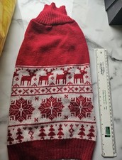 Dog Xmas Reindeer Jumper, Coat, Christmas Outfit, Size Approx. 4 - 6kg 