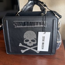 STEVE MADDEN BEVELYN SKULL ☠️ Satchel Bag HALLOWEEN Handbag CROSSBODY NEW Pouch