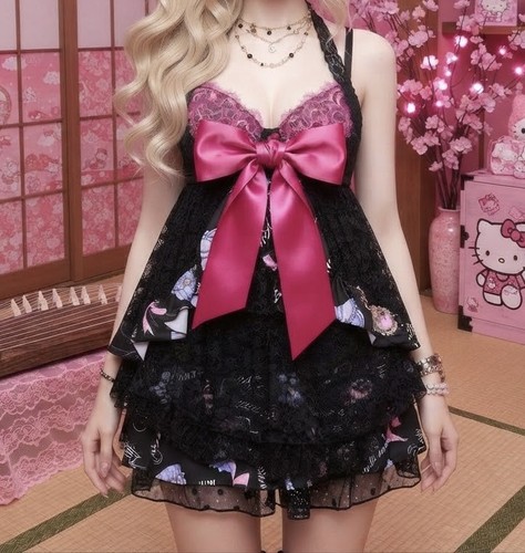 Gyaru top with bow - gyaru,