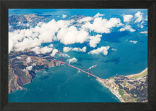 Airplane Window Framed Wall Art Poster Canvas Print Picture