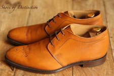 Loake 1880 Hempel Tan Brown Leather Brogue Derby Boots Mens UK 8.5 US 9.5