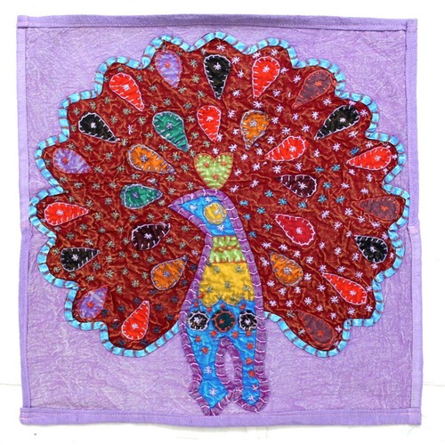 Peacock violet embroidered - peacock,