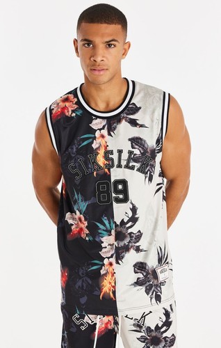 Siksilk mens black ecru - /,