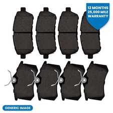 Front & Rear Brake Pad Set For Disc Brake Service Kit Fits Renault Clio