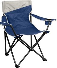 Coleman Portable Camping Chair Big Tall Quad II Outdoor Chair W/Cup Holder, Gray