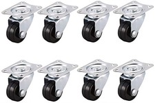 8x Rubber Trolley Wheels