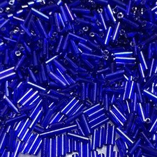 40gms Bugle Glass 6mm to 7mm Tube Beads  (1300-1400pcs) - Choose Your Colour