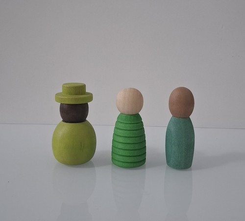 Green wooden multicultural