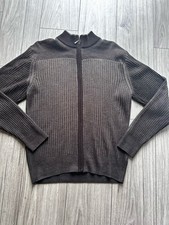 William Hunt Men’s Zip Up Wool Blend Jumper Large