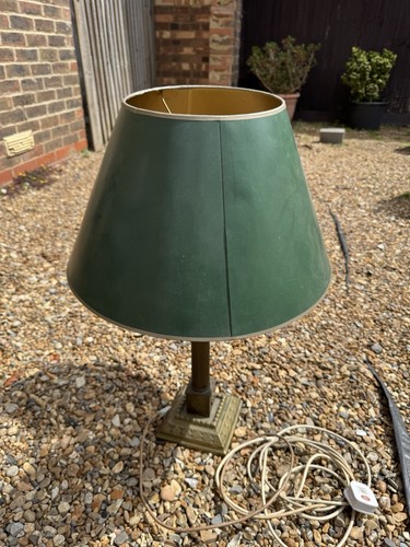Vintage green table lamp - green,