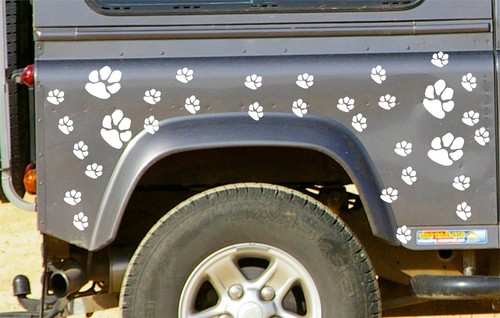 Dog paw print stickers car - print,