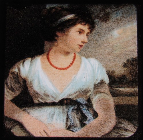 Glass magic lantern slide - glass,