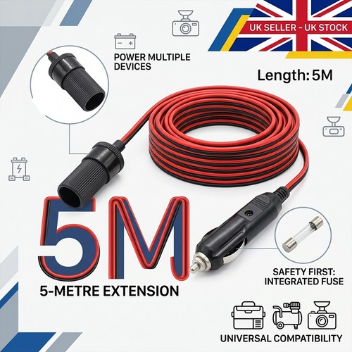 12v 5meter car cigarette - 5meter,