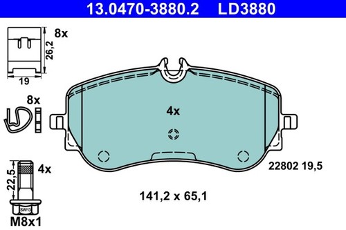 Rear ate 0470 3880 brake - ate,