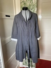 LE JEAN DE MARITHE + FRANCOIS GIRBAUD LADIES DRESS SIZE S, GREY STRIPE