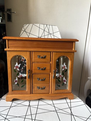 Vintage wood jewellery - vintage, box
