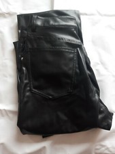 H&M Ladies Pvc Trousers  Straight Leg. Black. Size 12