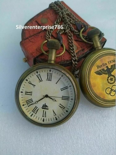 Vintage brass pocket watch - pocket,