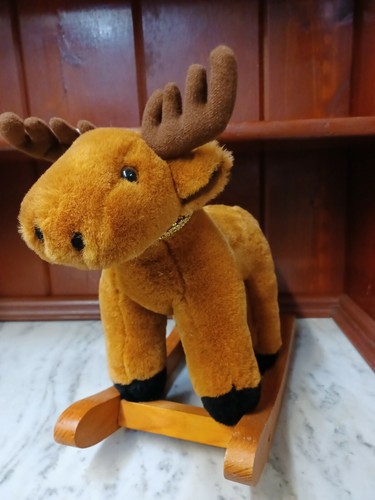 Plush reindeer rocking horse - reindeer,