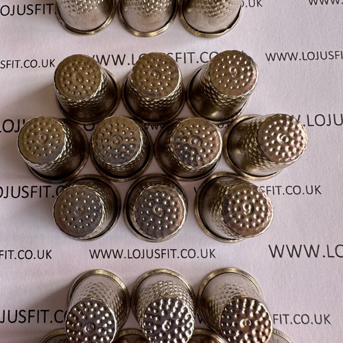 Silver metal thimbles - silver,