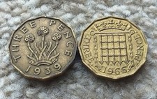 Three 3 Pence Various Dates Uk British Coin   By coin_lovers