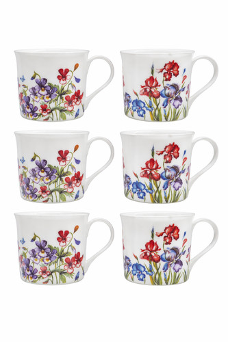 Orchid mugs fine bone - orchid,