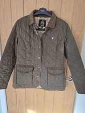 Toggi Quilted Jacket Size 10 Khaki Brown