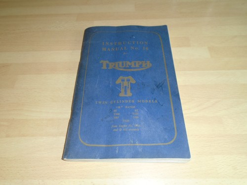 Triumph instruction manual - instruction, no