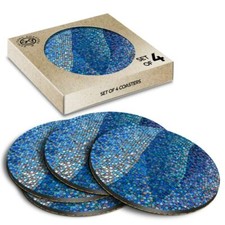 4 x Boxed Round Coasters - Old
