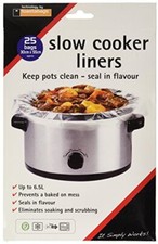 Toastabags Slow Cooker Liner, Transparent, Pack of 25