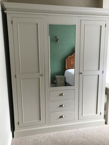 Wardrobe painted edwardian - wardrobe,