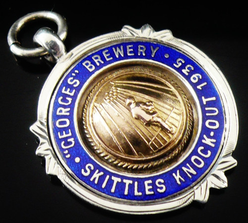 Sterling silver enamel pocket - sterling,