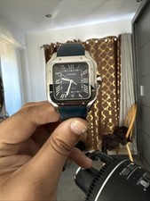 Cartier Santos Blue Dial Large
