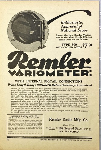 Remler radio mfg co - remler, mfg.