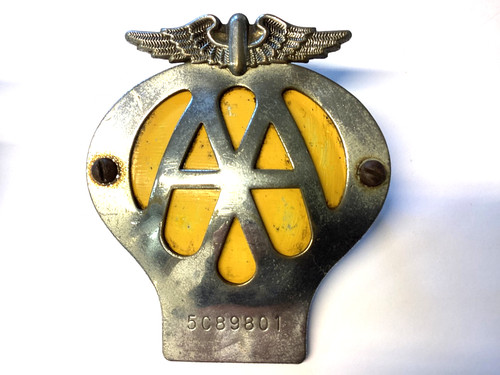 Vintage metal car badges - vintage,