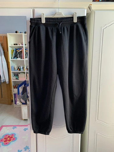 Black cuffed fleece - , joggers