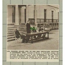 Lord Cranborne John Innes Horticultural Bayfordbury Hertfordshire -1950s Cutting