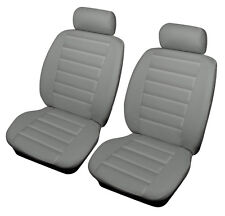 For RENAULT CLIO 05 on  GREY Front Leather Look SPORT Seat Covers Airbag Ready